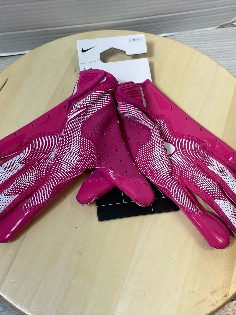 Nike Vapor Jet Football Gloves Pink White Size XL Adult Mens  NWT